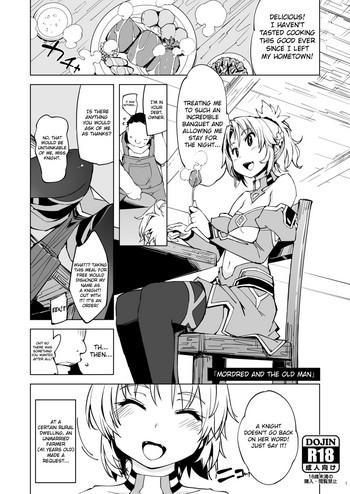 Hand Job Mordred ga Oji-san to | Mordred and the Old Man- Fate grand order hentai Beautiful Girl